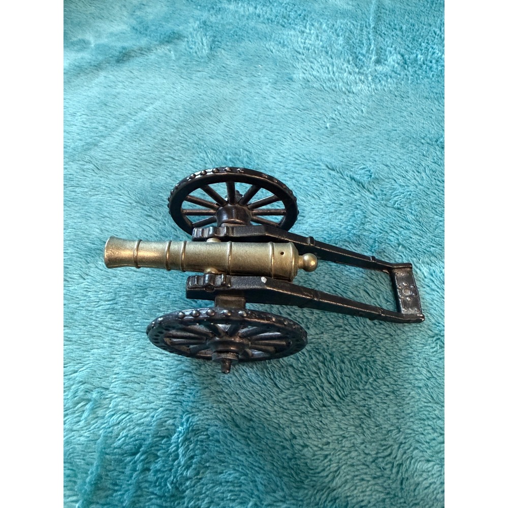 Penncraft‎ Mt Penn PA Cast Iron Miniature Cannon Figurine Black Gold 4.5 Inch